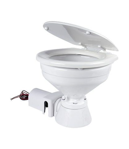 SEAFLO Electric Marine Toilet 12V/24V – Compact Self-Priming Macerator Flush System