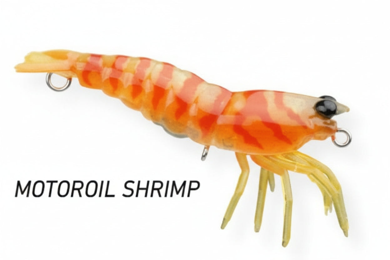 pro lure color  motoroil_shrimp